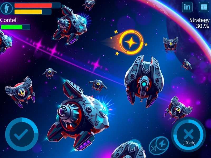 Cosmic Battle Royale gameplay screenshot showing space combat